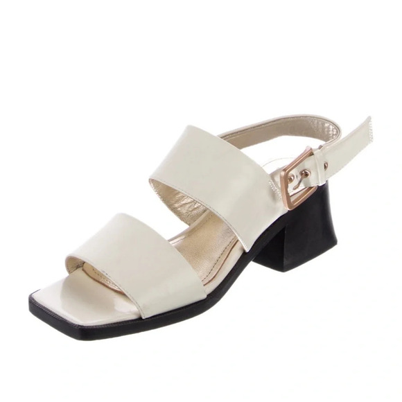Suzanne Rae patent leather slingback sandals - Picture 2 of 6